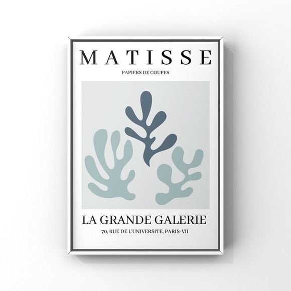 Henri Matisse Paris France floral abstract neutral wall art print Set of two - Picture 2 of 5